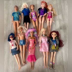 Assorted Fashion Dolls Disney Random Barbie Doll Lot Used